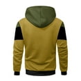 thumbnail image 5 of Men's Hoodies Sweatshirt with Kangaroo Pocket Novelty Color Block Pullover Long Sleeve Drawstring Hooded Tops, 5 of 5