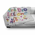 thumbnail image 3 of Dream Soft Flannel Fleece Throw Blanket, Dream Big Little Kids Nursery Art with Cartoon Characters Colorful Print, Cozy Plush for Indoor and Outdoor Use, 70" x 90", Multicolor, by Ambesonne, 3 of 6
