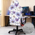 thumbnail image 3 of TSOVTHRID Purple Daisy Floral Print Gaming Chair Cover 4 PCS Stretchable Washable Computer Chair Seat Slipcovers Fits Office Chairs Racing Gamer Chair Covers for Study or Bedroom, 3 of 7