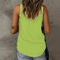 thumbnail image 4 of ITSAME Women's Plus Size Tank Tops, Lace Sexy Crewneck Sleevless Soft Breathable Summer Casual Dressy Blouse Green L, 4 of 7
