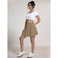 thumbnail image 4 of Women'S High Waisted Pleated Mini Skirt A-Line Tennis & School Skirt Khaki L, 4 of 9
