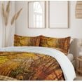 thumbnail image 6 of Ambesonne Fall Duvet Cover Sets, Scenic Outdoors Empty Road, 2-Queen, Redwood Yellow Orange, 6 of 7