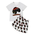 thumbnail image 1 of Ensemble Tenue Garçon Imprimé Animal T-Shirt Shorts Décontractés Col Rond Vêtements d'Été Garçon 7-8 Ans Pyjamas Mode Garçons, 1 of 4