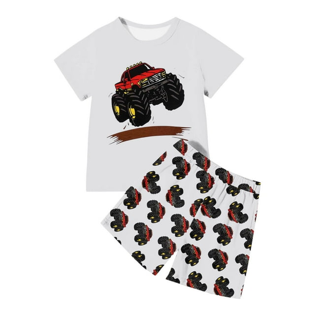Ensemble de Pyjamas pour Garçons Tout-Petits, Col Rond, Confort Doux, Vêtements de Nuit pour Filles, Pyjamas pour Enfants de 3 à 4 Ans