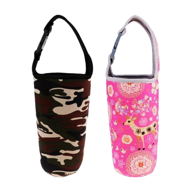 2 uds portavasos bolsa portavasos reutilizable cubierta para Camping pesca Ciervo rosa múltiple DYNWAVEMX none