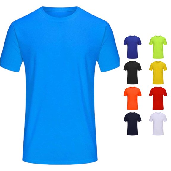 SUXIAN T-Shirts For Kids Boys Lightweight Breathable Wicking Short Sleeve Round Neck Tee Top Kids Comfort Summer Boys T-Shirts Blue_001 5-6 Years