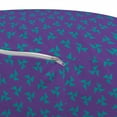 thumbnail image 2 of Geometrical Pouf, Monochrome Illustration Repetitive Triple Triangles Motif in Wheel Style, Decorative Soft Foot Rest with Removable Cover Living Room and Bedroom, Teal Blue Violet, by Ambesonne, 2 of 3