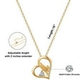 thumbnail image 2 of TINGN Heart Initial Necklace 14k Gold Plated Dainty Cubic Zirconia Forever Love Heart Necklaces, 2 of 5