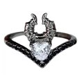thumbnail image 1 of Anillo Corazón Colección Princesas Oro Negro Maléfica Genérica Maléfica, 1 of 3