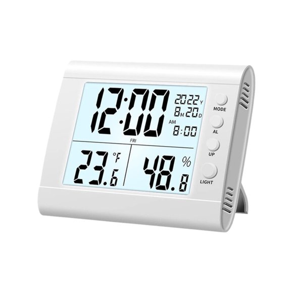 Clock Clearance Stereo Digital Display Snooze Alarm Clock Digital Electronic Clock Led Display Electronic Clock Stereo Digital 12/24H Switching Countdown Time for Room on Sale Home Decor A
