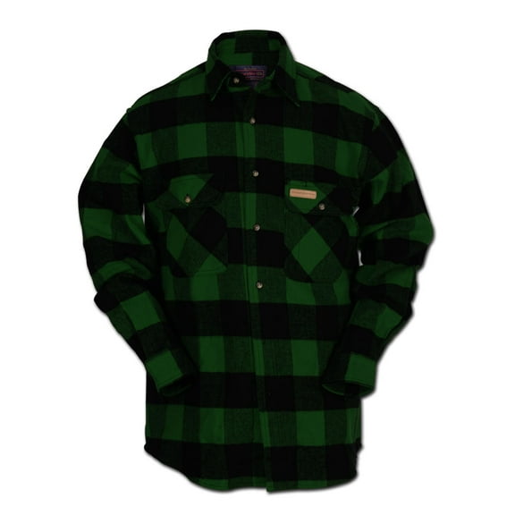Hickory Shirt Co. Buffalo Flannel Plaid Shirt, Green - Tall Large