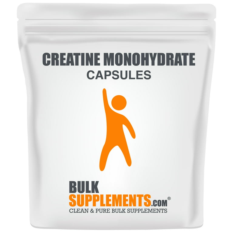 BulkSupplements.com Creatine Monohydrate Capsules, 5000mg - Pre-Workout,  Muscle-Building Supplements (300 Gel Caps - 43 Serv) 