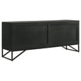 thumbnail image 2 of Pemberly Row 4-Door Contemporary Wood Accent Cabinet in Matte Black, 2 of 14