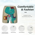thumbnail image 4 of Kdxio Cool Dino Playing Skateboard Print Men'S Swim Trunks With Compression Liner 7 Inch Inseam Quick Dry Swim Shorts, 4 of 7