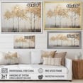 thumbnail image 4 of Designart "Golden Tree Tranquility In Minimalism" Landscape Trees Floater Framed Wall Art Prints, 4 of 5