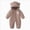 Khaki, variant on 18-24 Months Toddler Kids Boys Girls Onesies Snowsuits Toddler Winter Clothes Solid Romper Hooded Jumpsuit Warm Outwear Jackets Little Kids Winter Outfits