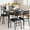black, variant on Dining Table for 4, Small Table and Chairs Set of 4, Square Dinette Set for 4 with 4 Chairs, Dinner Table Set, 5 Piece Kitchen & Dining Room Sets for Small Space, Apartment