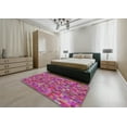 thumbnail image 4 of Ahgly Company Indoor Square Patterned Violet Red Pink Abstract Area Rugs, 3' Square, 4 of 6