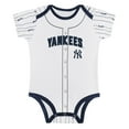 thumbnail image 4 of Newborn & Infant Gray/White New York Yankees Two-Pack Play Ball Bodysuit Set, 4 of 5
