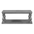 thumbnail image 5 of Oufan 43.5” Rectangular Coffee Table with Storage Shelf, Farmhouse Wood Center Table for Living Room, Modern 2-Tier Tea Table with Open Shelf, Gray, 5 of 6