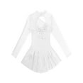thumbnail image 4 of iiniim Women's Adult Long Sleeve Figure Ice Skating Dress Gymnastics Ballet Dance Leotard Dresses, 4 of 7