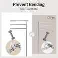 thumbnail image 4 of Free Standing Towel Racks For Bathroom With Weighted Marble Base  40-inch Floor Rack Stand 3 Swivel Bars 18/8 Stainless Steel Brushed Finish Bth219-2, 4 of 8