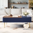 thumbnail image 5 of HLR 47"W Modern Lift Top Coffee Table with 3 Large Storage, Center Table for Living Room, Navy Blue, 5 of 8