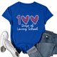 thumbnail image 2 of Camiseta de Cuello Redondo de Manga Corta Impresa para las Mujeres, Estiramiento 95% Poliéster 5% Blusa Casual de Spandex para Uso Diario Y Casero, 2 of 3