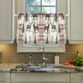 thumbnail image 2 of Yayeee Kitchen Curtains Light Filtering 27"x36" Rod Pocket Short Cafe Window Panel, Beige Deer, 2 of 7