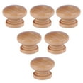 thumbnail image 4 of 6pcs Mushroom Shape Cabinet Handle Wooden Handle Single Holes Drawer Handle for Home, 4 of 8