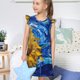 thumbnail image 4 of Fotbe Whimsical Sunflowers Night Sky Vestido de Dormir para Niñas de 3 a 10 Años, Mangas Cortas, Estilo Princesa, Pijama Camisón con Mangas Voladas-X-Large, 4 of 6