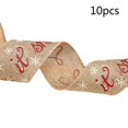 thumbnail image 2 of 10 rollos de cinta navideña de arpillera rústica con letras de copo de nieve de alce de dibujos animados impresas para manualidades, envoltura de regalos, decoración de árboles de fiesta navideña, 2 of 5