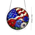 thumbnail image 3 of American Pride Acrylic Jigsaw Puzzle Suncatcher, Patriotic Flag Stained Glass Style Window Hanging, 4th of July Home Decor Gift for Family and Friends, 3 of 8