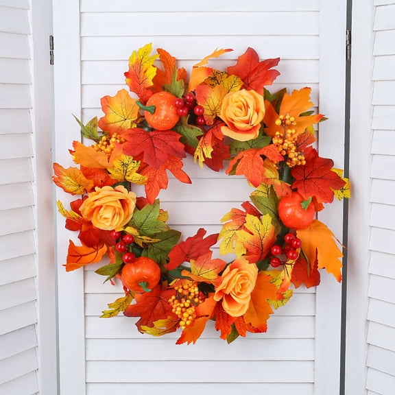 EcoNest Elegant Boxwood Wreath For Year Round And Front Door Greenery Arrangement