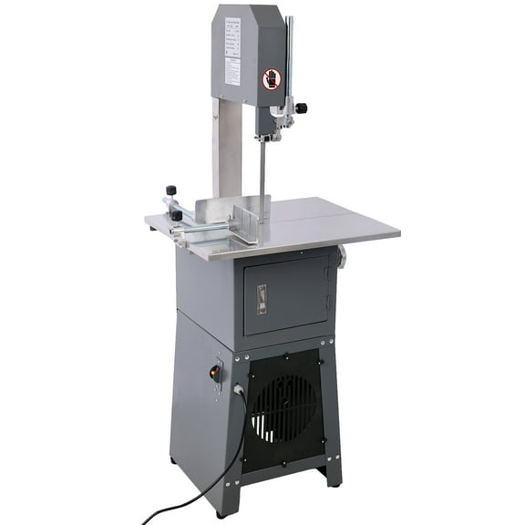 , 2-in-1 Commercial Butcher Band Saw and Sausage Stuffer , Machine Slicer Meat Bone Sausage Carne, Gray ,Steel ,