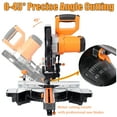 thumbnail image 6 of 10-Inch Miter Saw, Sliding Compound Miter Saw, 2-Speed 5000/3200 Rpm, Single Bevel 0-45 ° , 48t Blade Evolution Table Saw, Wood Working Tools And Equipment, Cutting Wood Pvc Or Soft Metal, 6 of 9