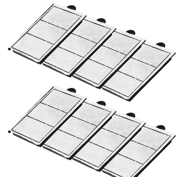 KFFKFF Aquarium Filter Cotton, 8-Pack Replacement Cartridges for 2.5/3.5 Gal Tanks, Fishbowl Accessories with Multi-Layer Filtration, Easy to Install, Compatible with MN-200 and MN-280 Models