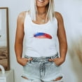 thumbnail image 2 of USSUMA Plus Womens Tops Dressy Casual Sleeveless Round Neck Women's Shirts and Blouses US 4th of July Tank Tops T-Shirts for Women Trendy American Flag Graphic Vest Tunic Top Summer Beach, 2 of 5