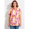 thumbnail image 2 of Woman Within Plus Size Perfect Short Sleeve Button-Down Shirt Oversized Tunic Blouse, 2 of 5