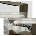 thumbnail image 5 of Prime Garden Mirror Shoe Cabinet, Mirrored Shoe Rack with 3 Tier for Entryway,Gray, 5 of 9