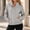 Gray, variant on Fall Sweatshirts for Women Button Stand Collar Long Sleeve Pullover