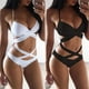 thumbnail image 3 of Gibobby Trajes de Baño para Mujer Traje de baño Traje de baño Sexy High One Suit Monokini Corte de baño Mujer Pieza Trajes de baño Tankinis Set(Blanco,CH), 3 of 5