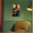 thumbnail image 3 of ZHONGYUTONG Black Music Canvas Wall Art African American Jazz Painting Music Playing Art Musical Instruments Prints Music Themed Men Room Home Decor Framed (12.00" x 18.00"), 3 of 4