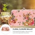 thumbnail image 2 of Vintage Flower Wallet Lady Buckle Clutch Bag Rose Pattern Coin Purse for Woman, 2 of 7