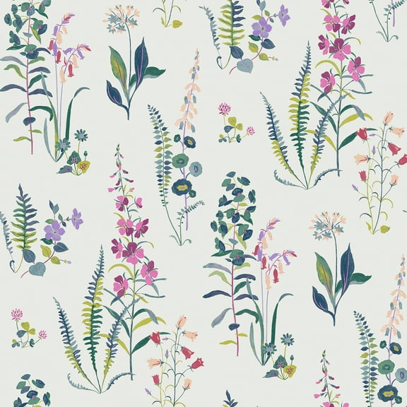 Laura Ashley Meadowvale Sprigs Violet Wallpaper