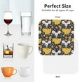 thumbnail image 6 of Honeii Mouse Cheese print Leather Coaster Set of 4, ideal for safeguarding your furniture from drinks spills and effortless cleanup-Square, 6 of 6