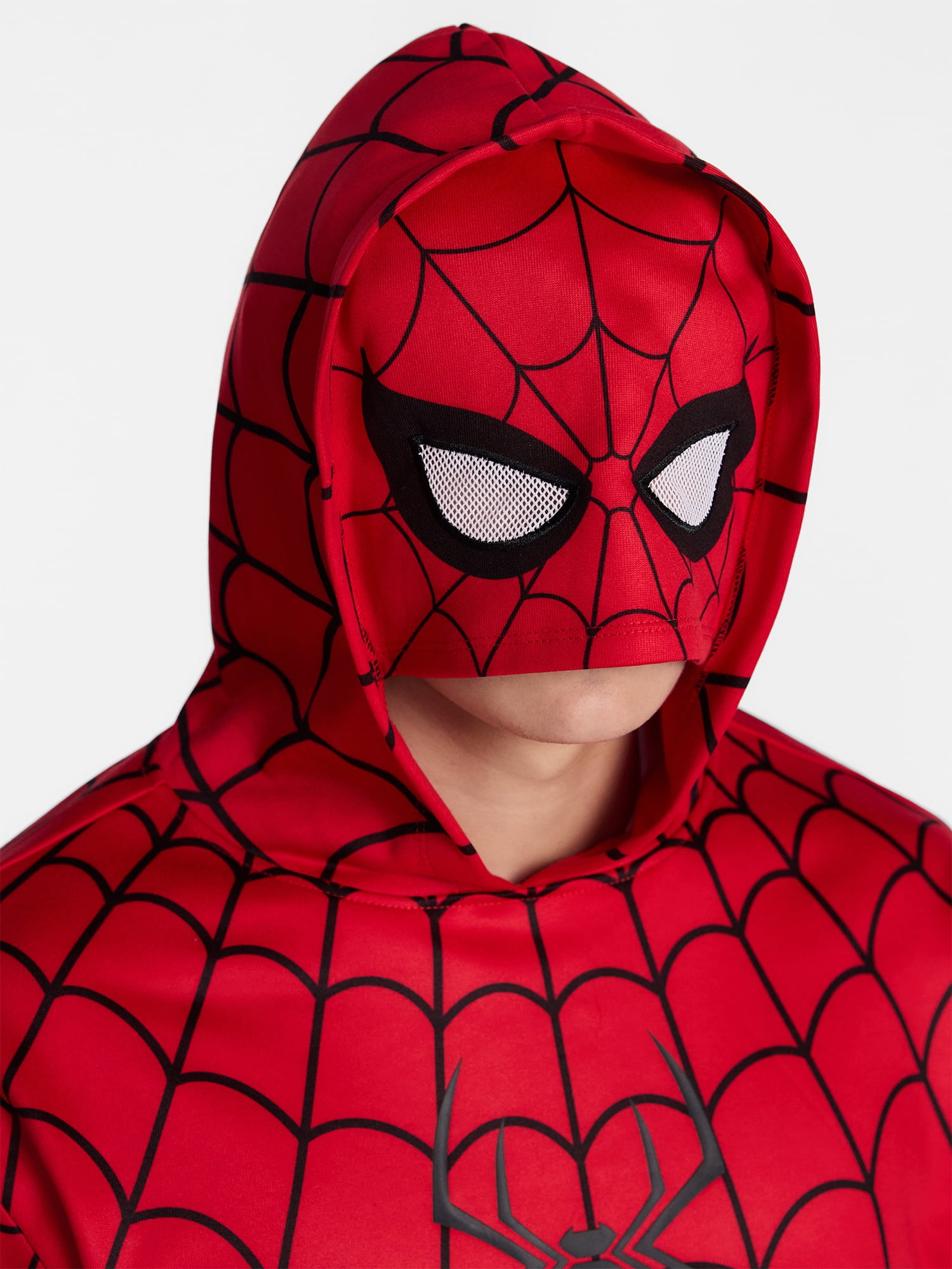 Marvel Spider-Man Men's Cosplay Hoodie Sweatshirt Halloween, Sizes XS-3XL