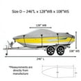thumbnail image 2 of Premium 600 Denier Boat Cover Heavy Duty Protection for Trailer Travel & Storage for V-Hull Runabouts (inboard/Outboard) Boats Size 17ft to 19ft, 2 of 3