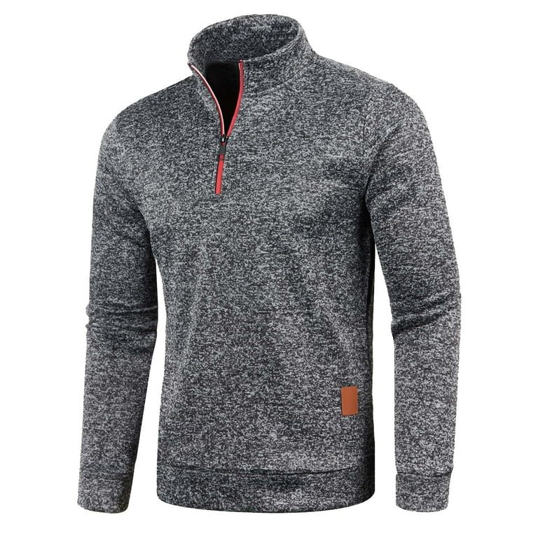Kali store Mens Sweater Men s Essential Solid Crew Neck Basic Pullover Sweater Dark Gray 3XL