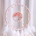 thumbnail image 3 of Con piedra de cristal curativo natural, atrapasueños de ensueño hecho a mano de cristal rosa perfecto para decoración de dormitorio de niñas, regalo artesanal, 3 of 4